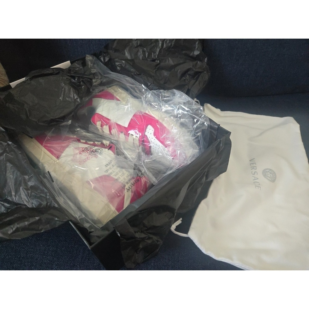 Womens Versace Sneakers pink and white NWT - Picture 6 of 14